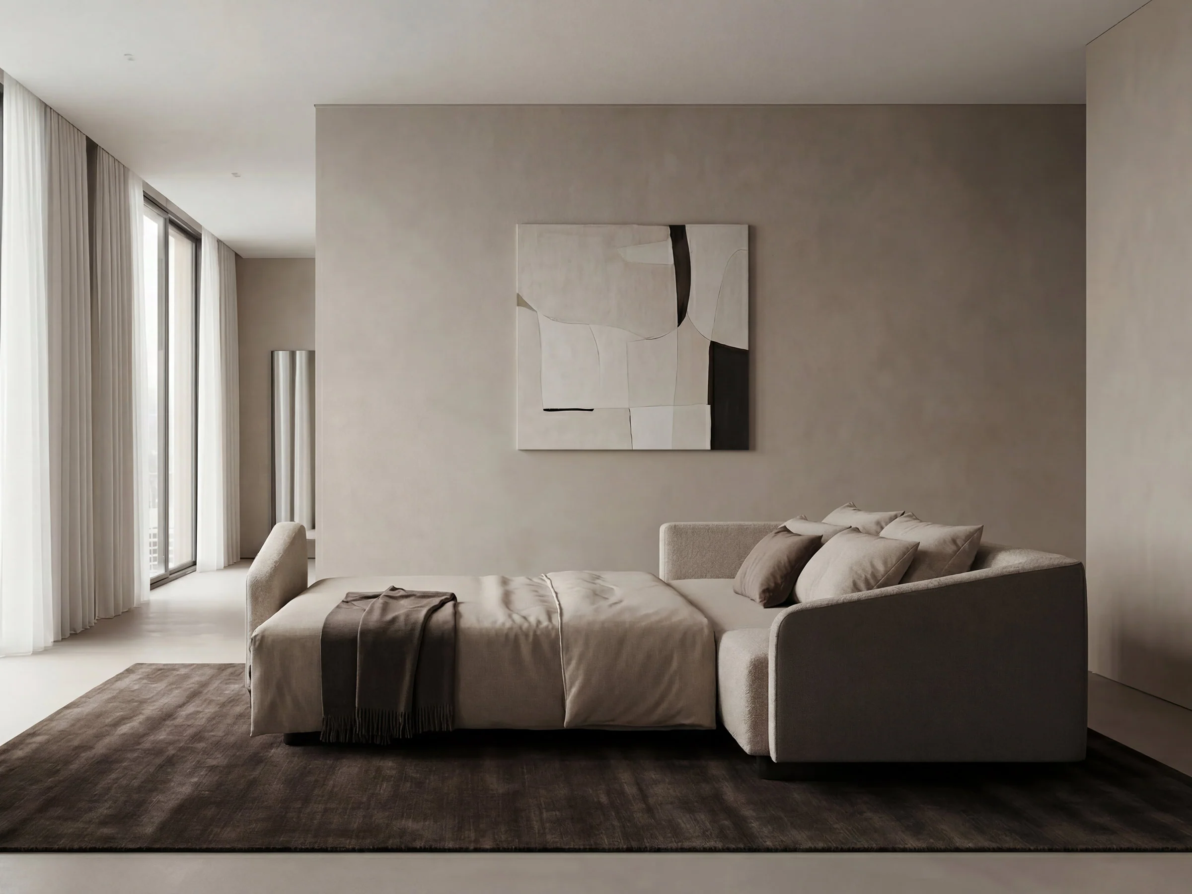 Biblio Corner Chaise Sofa Bed 105" - Image 7