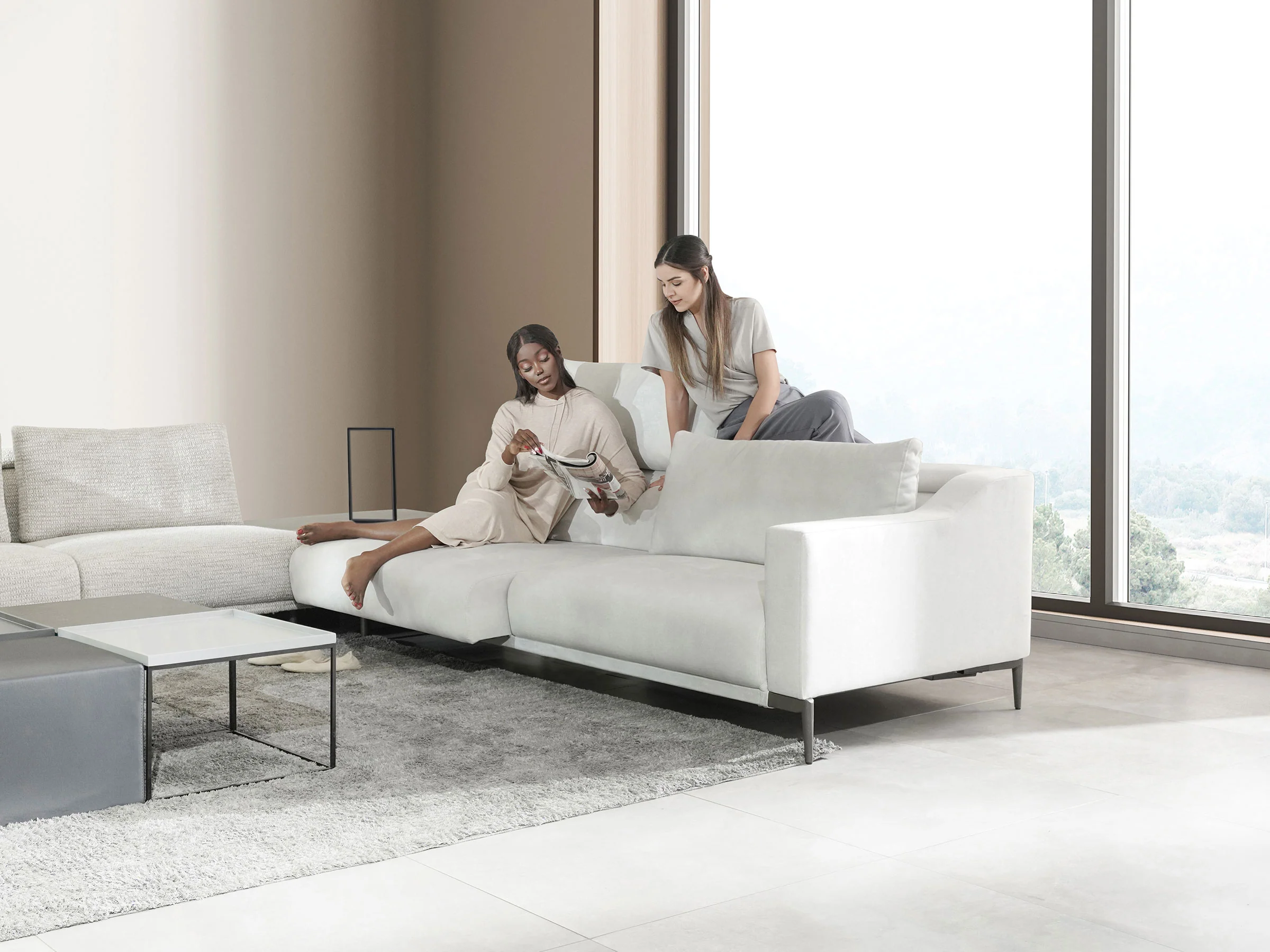 Milda Extendable Three Seater Sofa 95" - Image 7