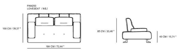 Panna Sofa - Two Seater - Costa Mesa, CA - Image 3