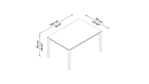 Pietra Ceramic Top Dining Table - OUTLET - Image 6