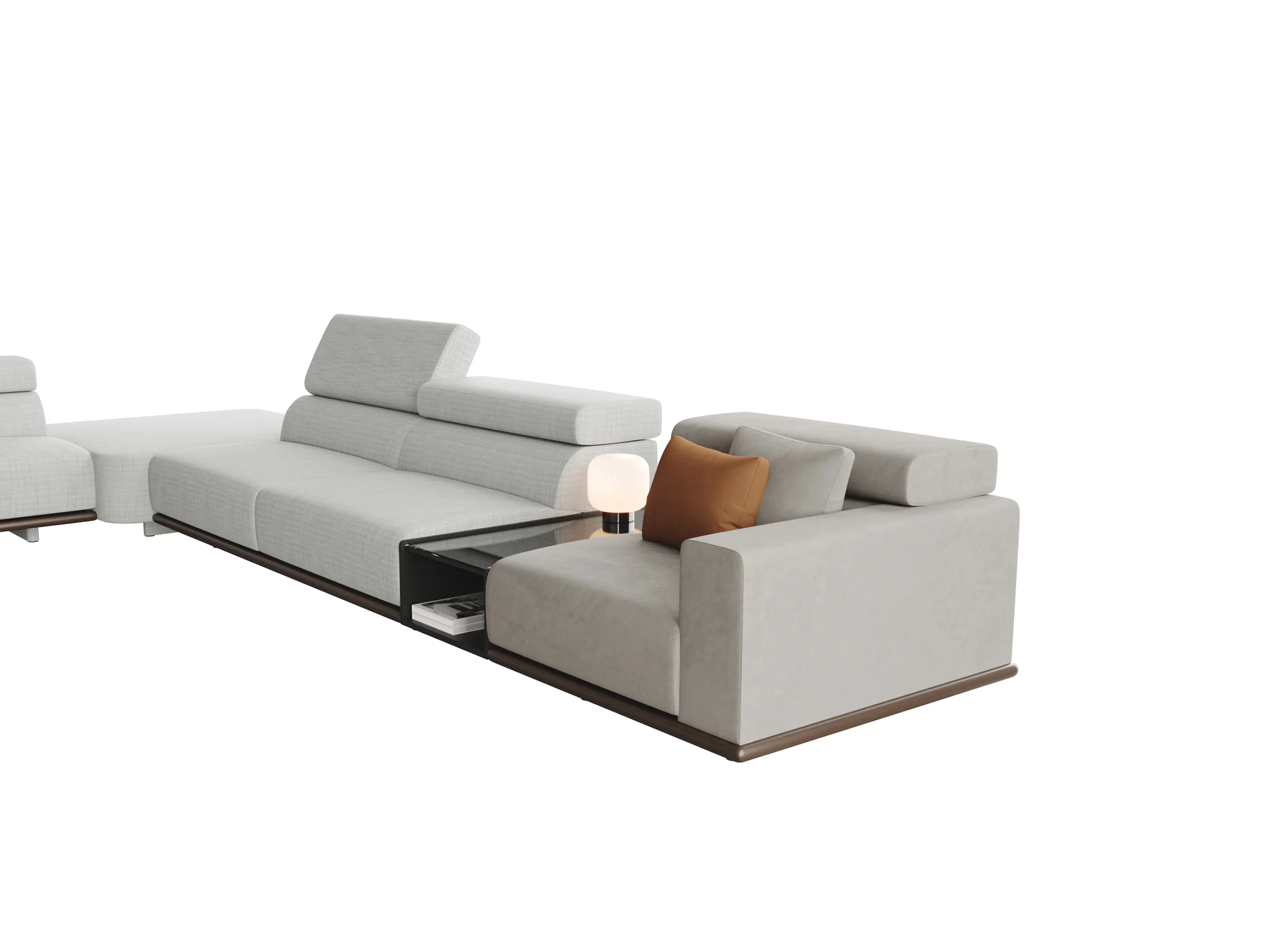 York Corner Sofa With Integrated Table - Image 2